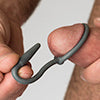 Sport Fucker - Siliconen Cockring Met Penisplug - Grijs-Erotiekvoordeel.nl