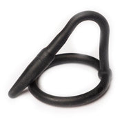 Sport Fucker - Siliconen Cockring Met Penisplug - Zwart-Laced-up.nl
