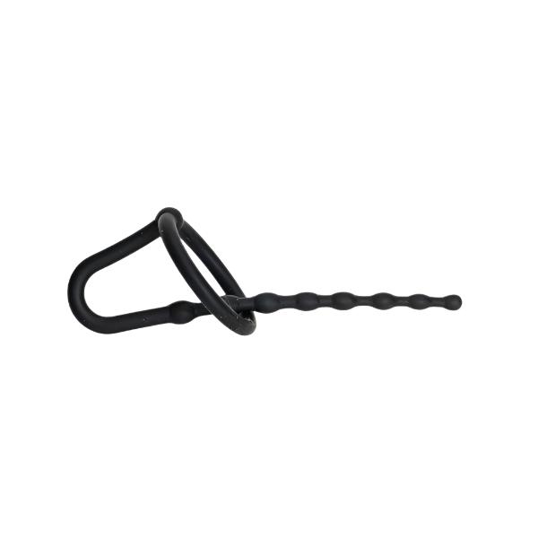 Sport Fucker - Siliconen Penis Plug - Dipstick - Zwart-Erotiekvoordeel.nl