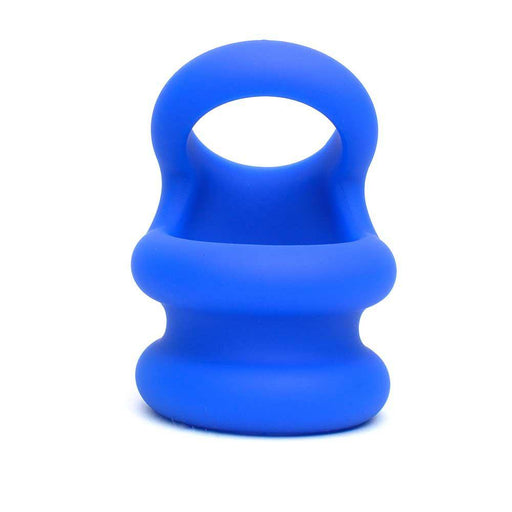 Sport Fucker - Switch Hitter - Rekbare Cockring & Ballstretcher - Blauw-Erotiekvoordeel.nl