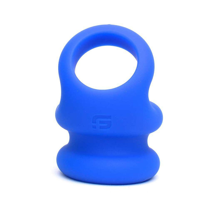 Sport Fucker - Switch Hitter - Rekbare Cockring & Ballstretcher - Blauw-Erotiekvoordeel.nl