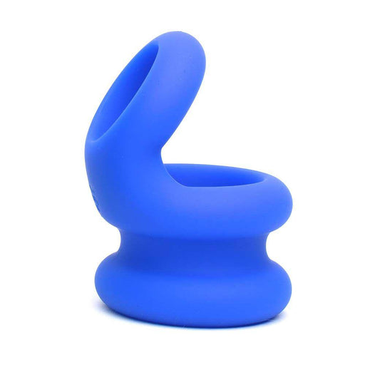 Sport Fucker - Switch Hitter - Rekbare Cockring & Ballstretcher - Blauw-Erotiekvoordeel.nl