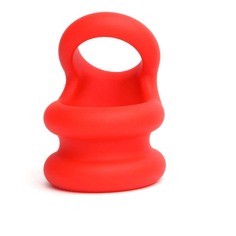 Sport Fucker - Switch Hitter - Rekbare Cockring En Ballstretcher - Rood-Erotiekvoordeel.nl