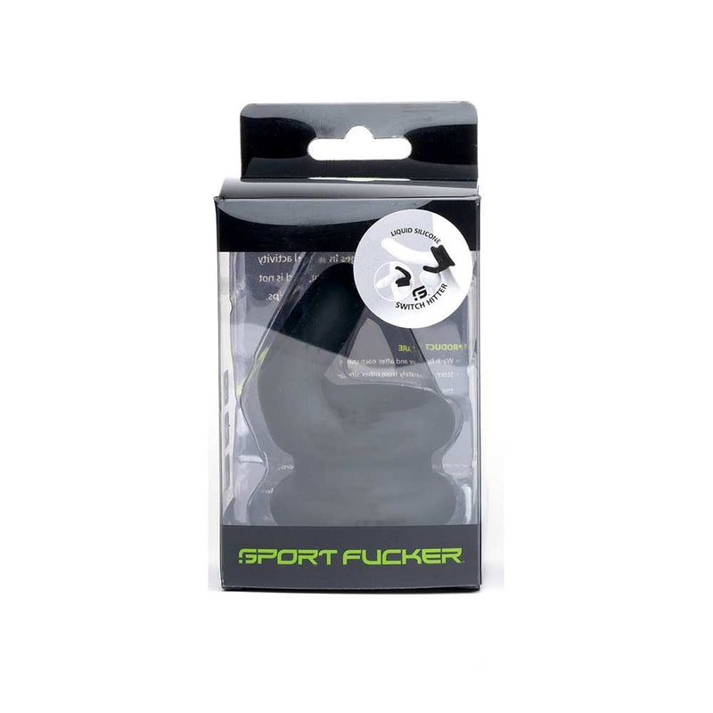 Sport Fucker - Switch Hitter - Rekbare Cockring En Ballstretcher - Zwart-Erotiekvoordeel.nl