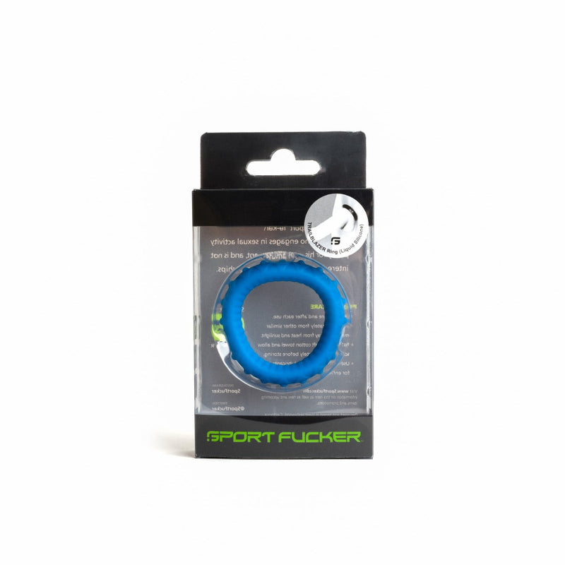 Sport Fucker - Trailblazer Cockring - Liquid Siliconen - Blauw-Laced-up.nl
