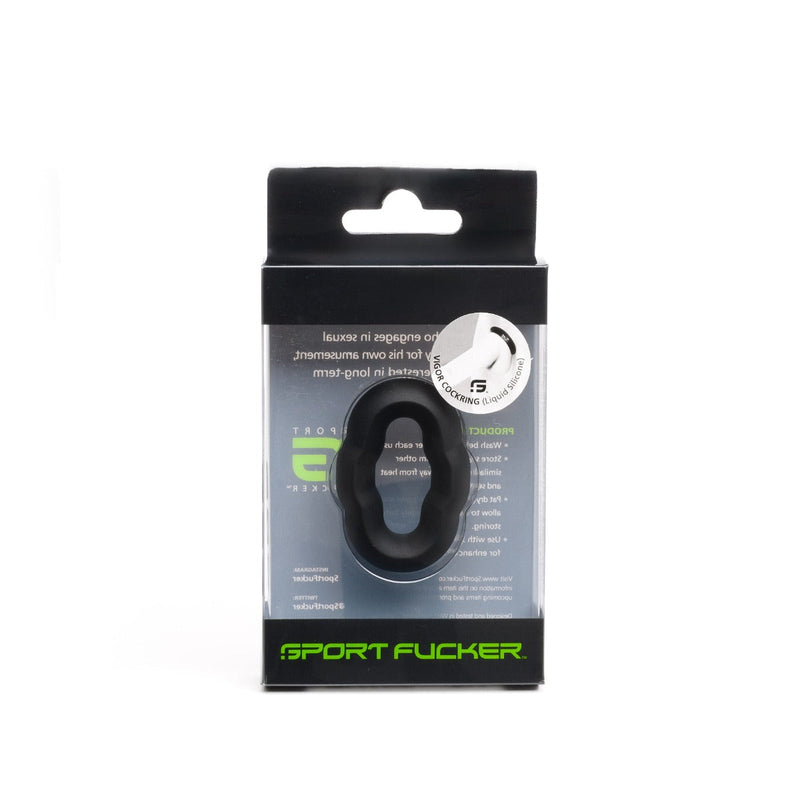 Sport Fucker - Vigor - Siliconen Cockring - Zwart-Laced-up.nl