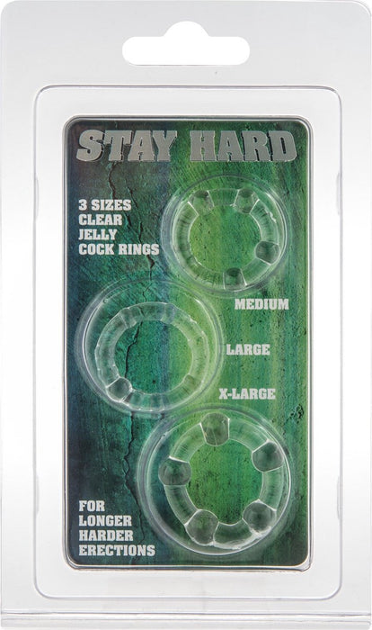 Stay Hard - Cockringen Set Jelly - Rekbaar - 3 stuks-Laced-up.nl