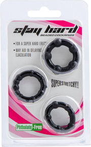 Stay Hard Ring - Cockringen set - Zwart-laced-up.nl