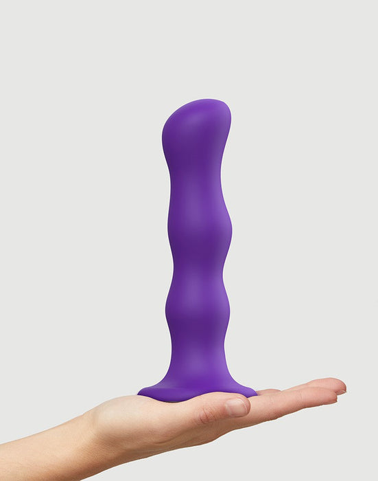 Strap-On-Me - Anaal Dildo/Buttplug Geisha Balls Met Losse Roterende Balletjes - Paars-Laced-up.nl