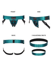 Strap-On-Me - Curious - Strap-on Harnas - PU Leer - Metallic Groen-Erotiekvoordeel.nl