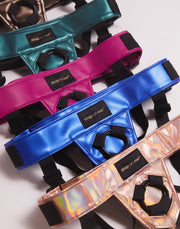 Strap-On-Me - Curious - Strap-on Harnas - PU Leer - Metallic Groen-Erotiekvoordeel.nl