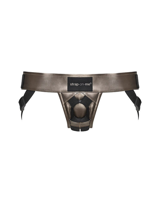 Strap-On-Me - Curious - Strapon Harnas - PVC Leatherette - Bronskleurig-Erotiekvoordeel.nl