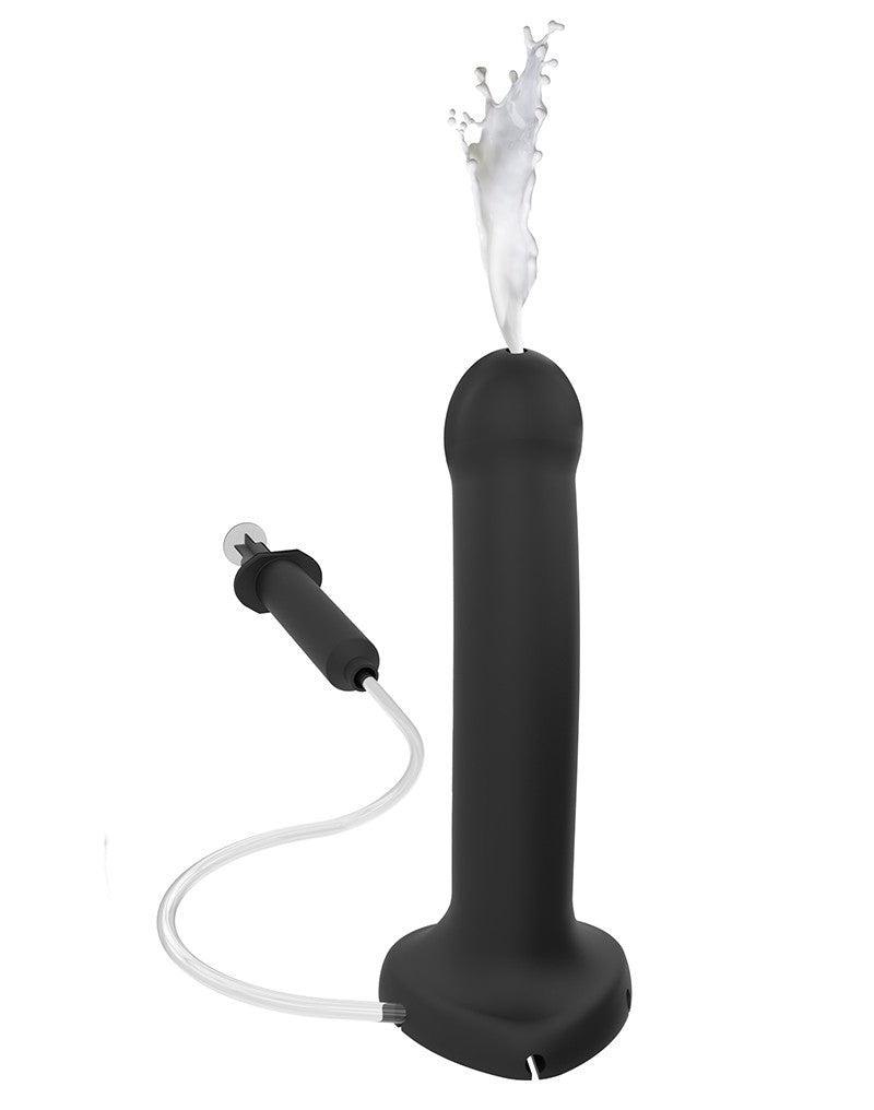 Strap-On-Me - Ejaculerende/Spuitende Dildo - Zwart-Erotiekvoordeel.nl