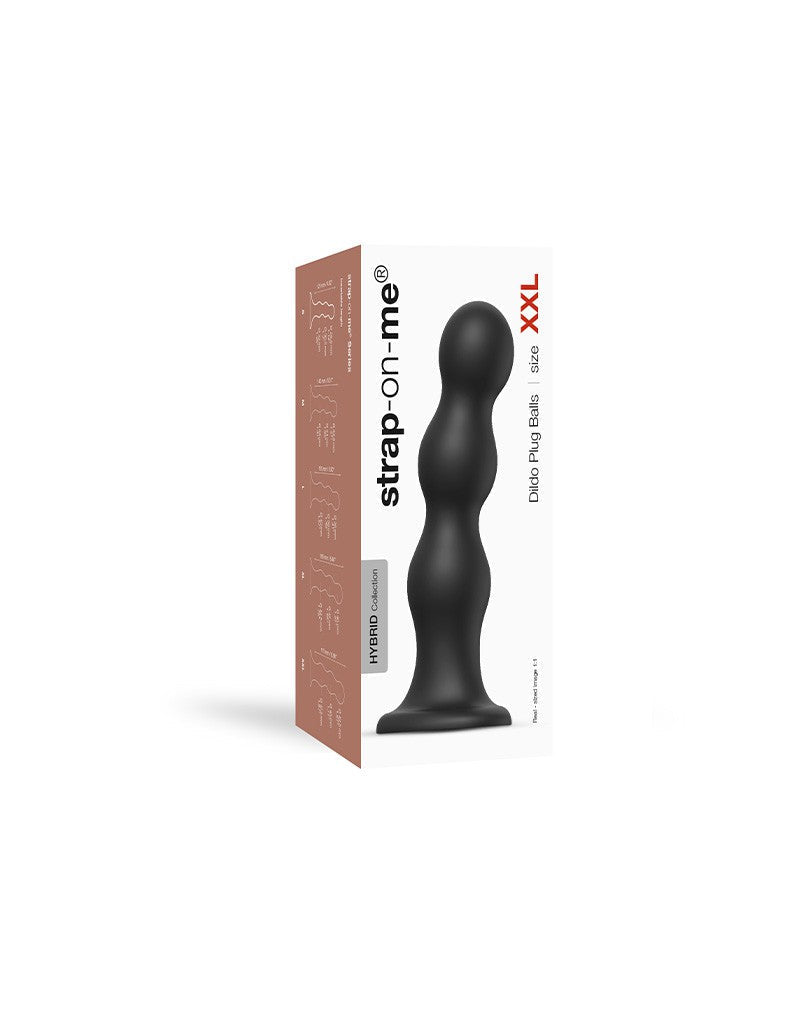 Strap-On-Me - Dildo Plug Balls - Zwart-Laced-up.nl