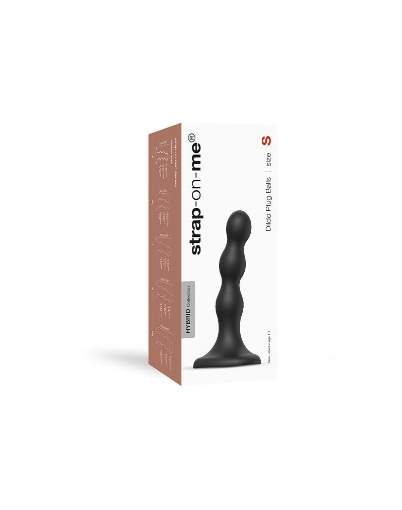 Strap-On-Me - Dildo Plug Balls - Zwart-Laced-up.nl