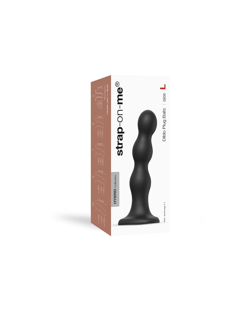 Strap-On-Me - Dildo Plug Balls - Zwart-Laced-up.nl