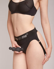 Strap-On-Me - Dildo Plug Beads - Zwart-Laced-up.nl