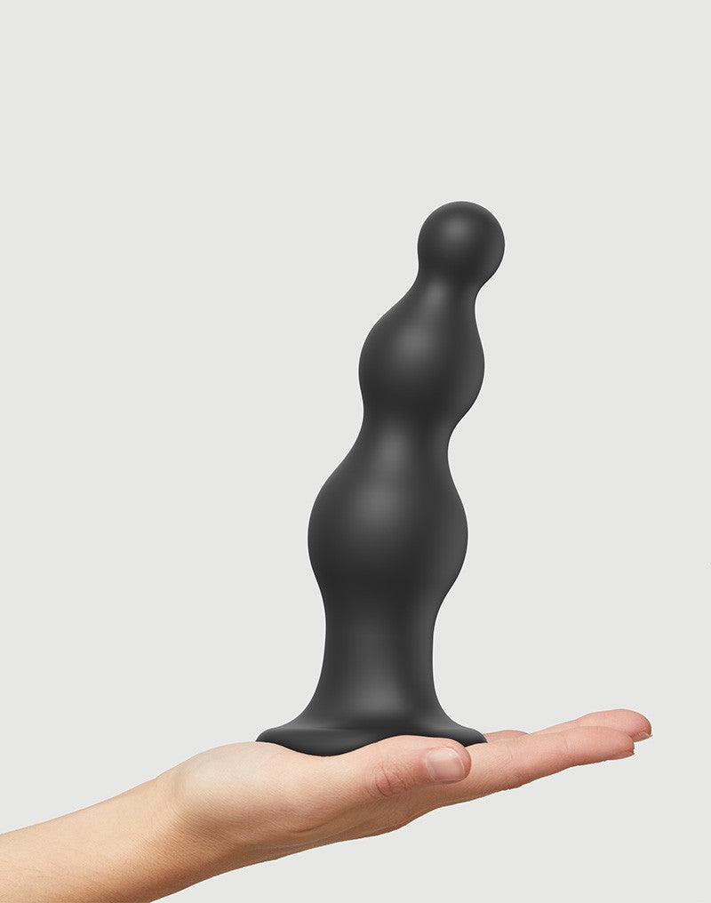 Strap-On-Me - Dildo Plug Beads - Zwart-Laced-up.nl
