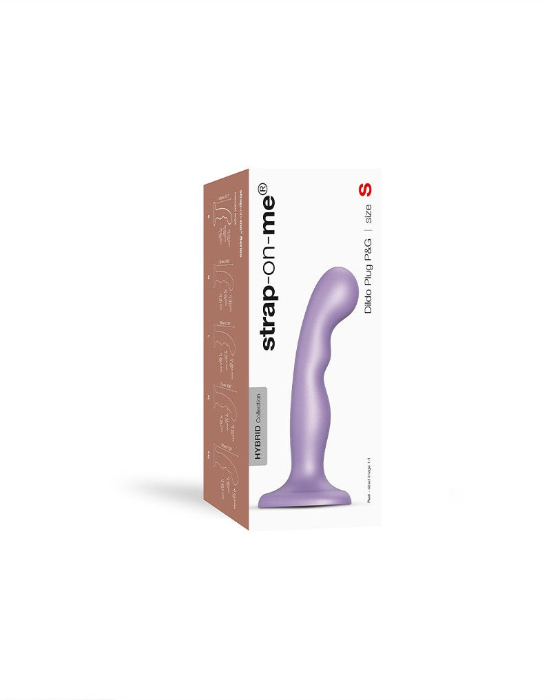 Strap-On-Me - Dildo Plug Curvy - Metallic Paars-Laced-up.nl