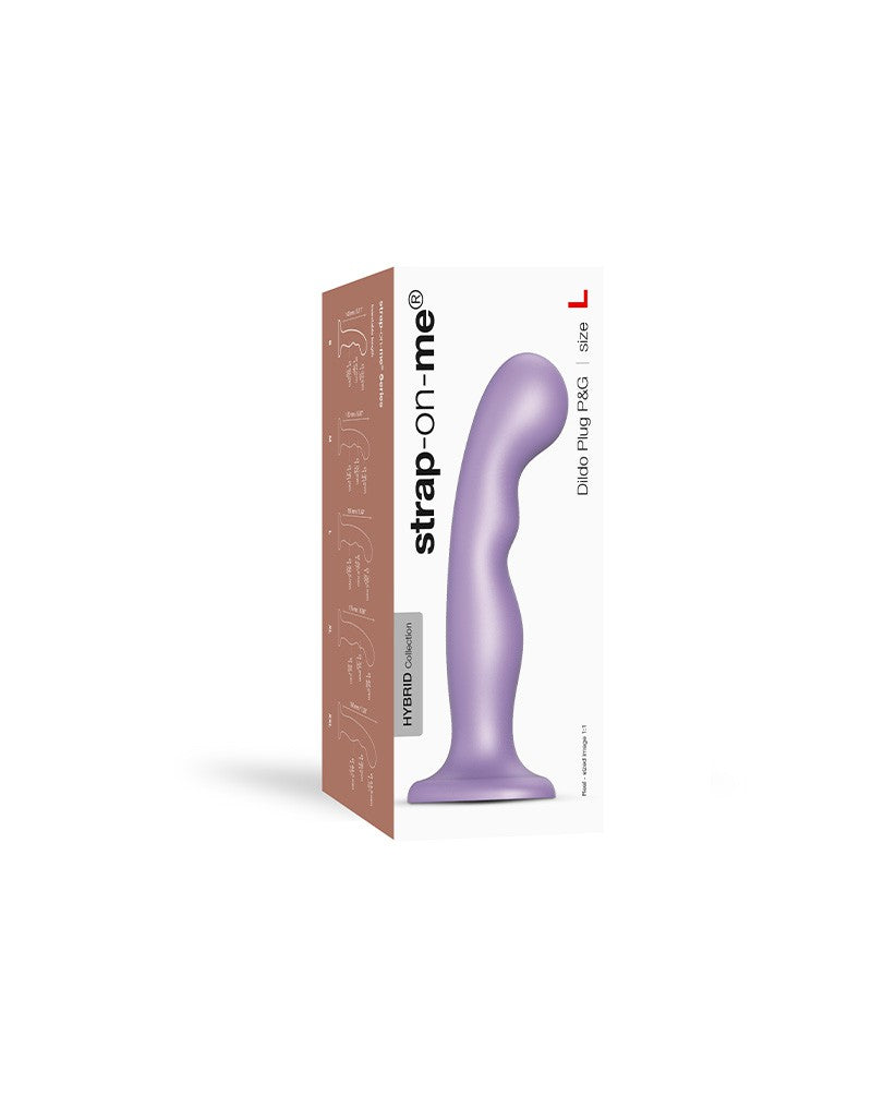 Strap-On-Me - Dildo Plug Curvy - Metallic Paars-Laced-up.nl