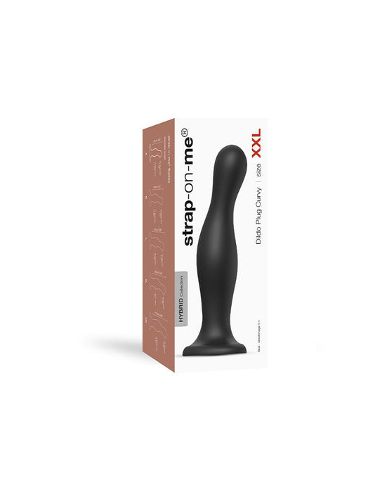 Strap-On-Me - Dildo Plug Curvy - Zwart-Laced-up.nl