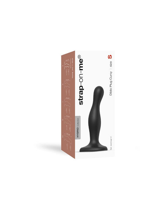 Strap-On-Me - Dildo Plug Curvy - Zwart-Laced-up.nl