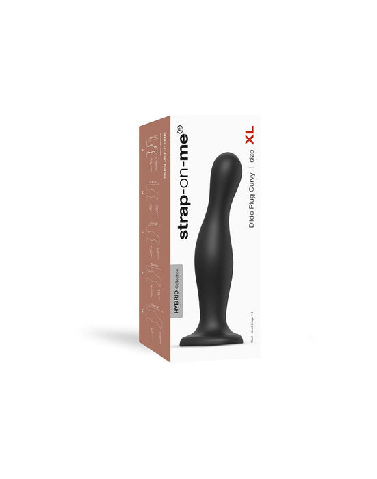 Strap-On-Me - Dildo Plug Curvy - Zwart-Laced-up.nl