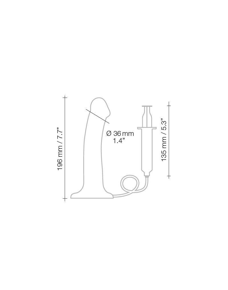 Strap-On-Me - Ejaculerende/Spuitende Dildo - Zwart-Erotiekvoordeel.nl