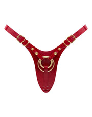 Strap-On-Me - Fabulous - Kunstleren Strapon Harnas - Passend van XS t/m XXL - Rood Lak-Erotiekvoordeel.nl