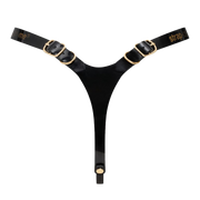 Strap-On-Me - Fabulous - Kunstleren Strapon Harnas - Passend van XS t/m XXL - Zwart Lak-Erotiekvoordeel.nl