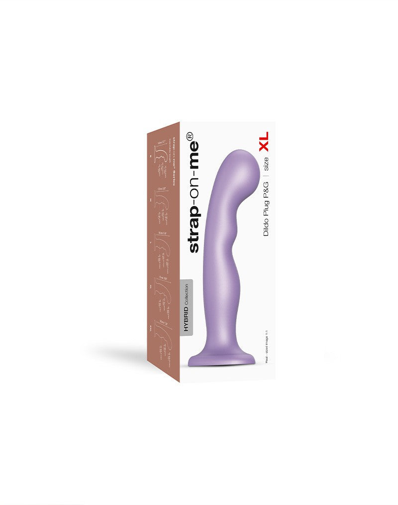 Strap-On-Me - G-spot En P-spot Dildo - Metallic Lila-Laced-up.nl