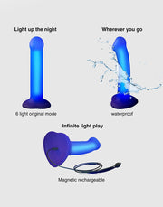 Strap-On-Me - Glow-LED Dildo - Paars - Maat M-Erotiekvoordeel.nl