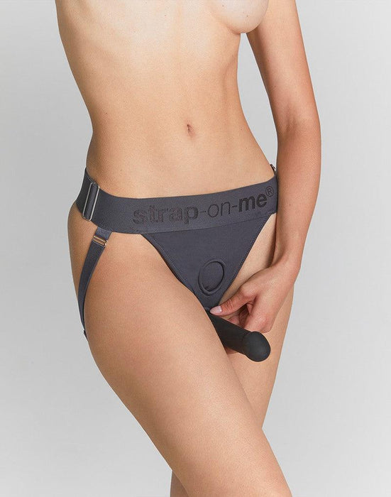 Strap-On-Me - Unique - Strap-On Harnas - Voor dubbele penetratie - Grijs-Erotiekvoordeel.nl