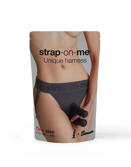 Strap-On-Me - Unique - Strap-On Harnas - Voor dubbele penetratie - Grijs-Erotiekvoordeel.nl