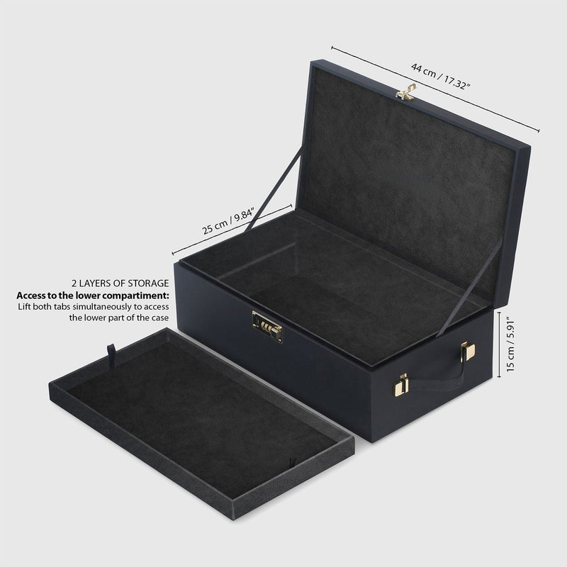 Strap-On-Me - Le Coffret - Storage Box - Sex Toys Opbergdoos - Met Cijferslot - Zwart-Erotiekvoordeel.nl