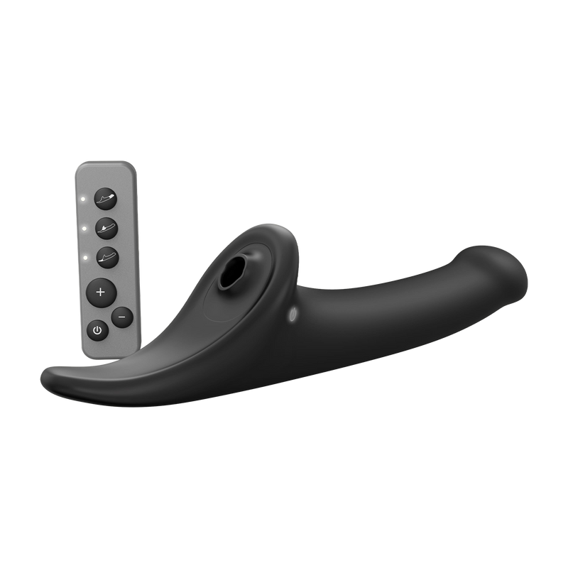 Strap-On-Me - Multi Orgasm Dildo - Strapless Strap-on met Luchtdruk Stimulatie - Zwart-Erotiekvoordeel.nl