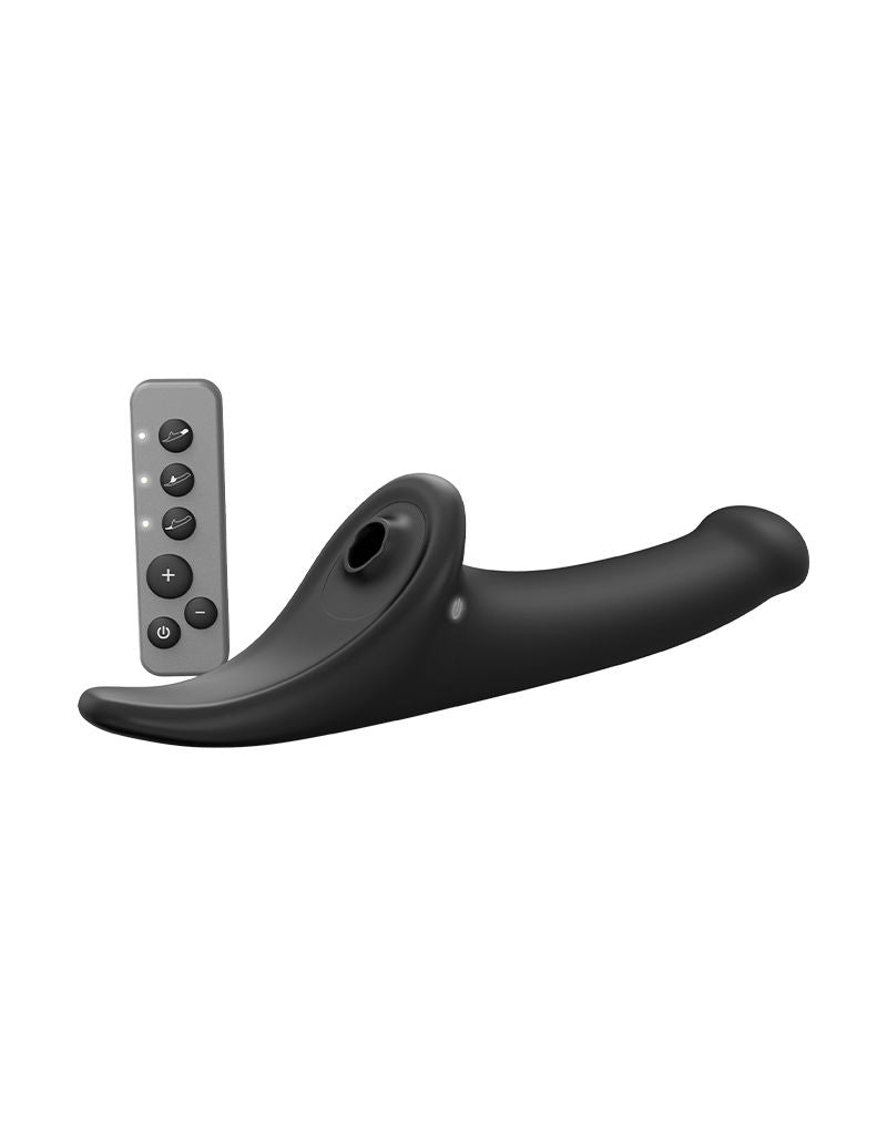 Strap-On-Me - Multi Orgasm Dildo - Strapless Strap-on met Luchtdruk Stimulatie - Zwart-Erotiekvoordeel.nl