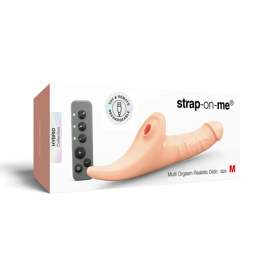 Strap-On-Me - Multi Orgasm Realistische Dildo - Strapless Strap-on met Flapper Technologie - Lichte Huidskleur-Erotiekvoordeel.nl