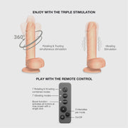 Strap-On-Me - Roterende & Vibrerende Realistische Dildo - Lichte Huidskleur-Erotiekvoordeel.nl
