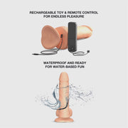 Strap-On-Me - Roterende & Vibrerende Realistische Dildo - Lichte Huidskleur-Erotiekvoordeel.nl