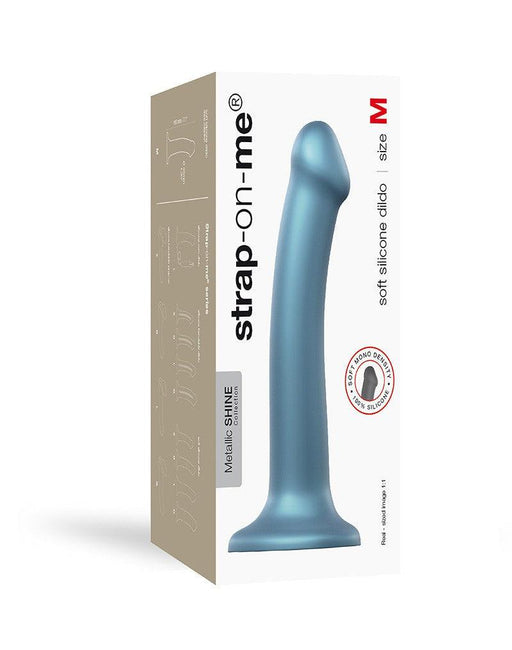 Strap-On-Me - Semi-Realistische Mono Density Dildo - Metallic Blauw-Laced-up.nl