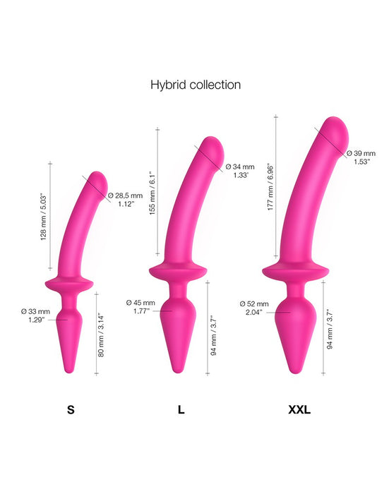 Strap-On-Me - Switch Plug - 2-in-1 Dildo & Buttplug - Roze-Laced-up.nl