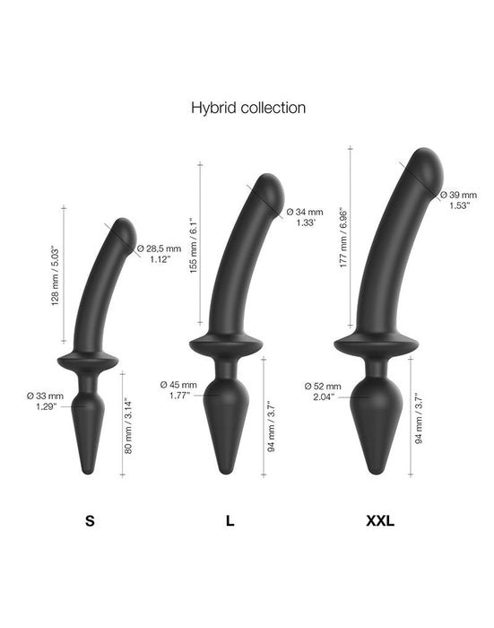 Strap-On-Me - Switch Plug - 2-in-1 Dildo & Buttplug - Zwart-Erotiekvoordeel.nl
