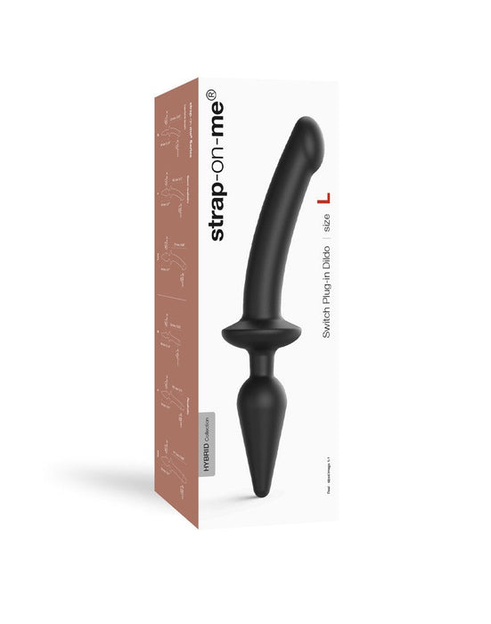 Strap-On-Me - Switch Plug - 2-in-1 Dildo & Buttplug - Zwart-Erotiekvoordeel.nl