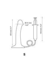 Strap-On-Me - Squirting Cum Dildo - Spuitende Dildo - Maat S - Zwart-Laced-up.nl