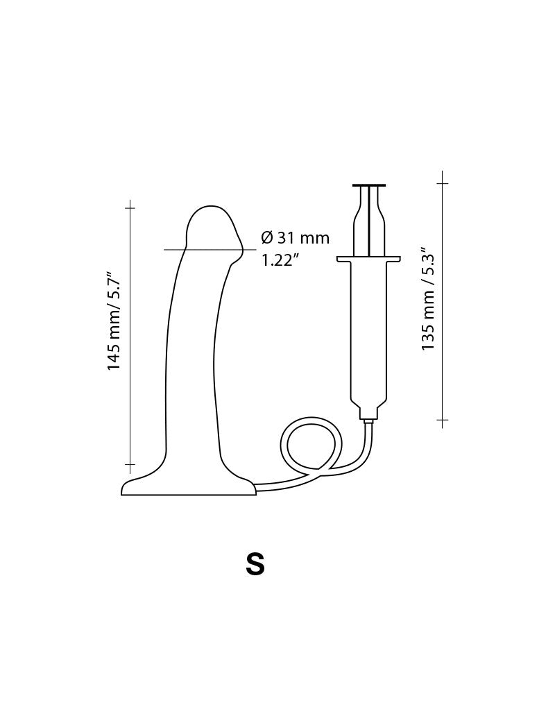 Strap-On-Me - Squirting Cum Dildo - Spuitende Dildo - Maat S - Zwart-Laced-up.nl