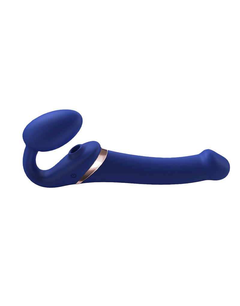Strap-On-Me - Strapless Strap-on Vibrator met Luchtdruk Stimulatie - Paars-Erotiekvoordeel.nl