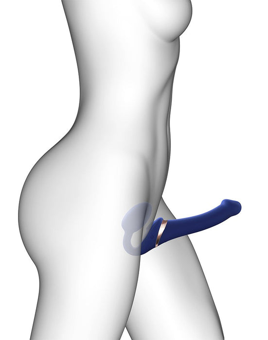 Strap-On-Me - Strapless Strap-on Vibrator Met Luchtdruk Stimulatie - Paars-Laced-up.nl