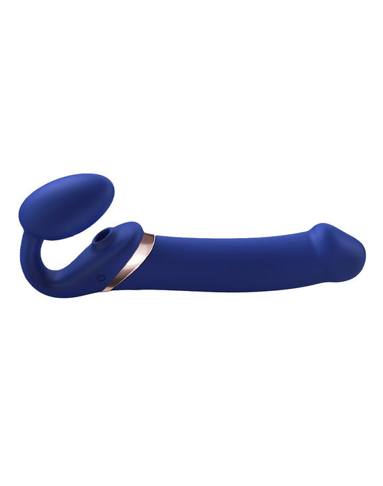 Strap-On-Me - Strapless Strap-on Vibrator Met Luchtdruk Stimulatie - Paars-Laced-up.nl