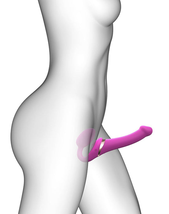 Strap-On-Me - Vibrerende Strapless Strap-on met Luchtdruk Stimulatie - Roze-Erotiekvoordeel.nl